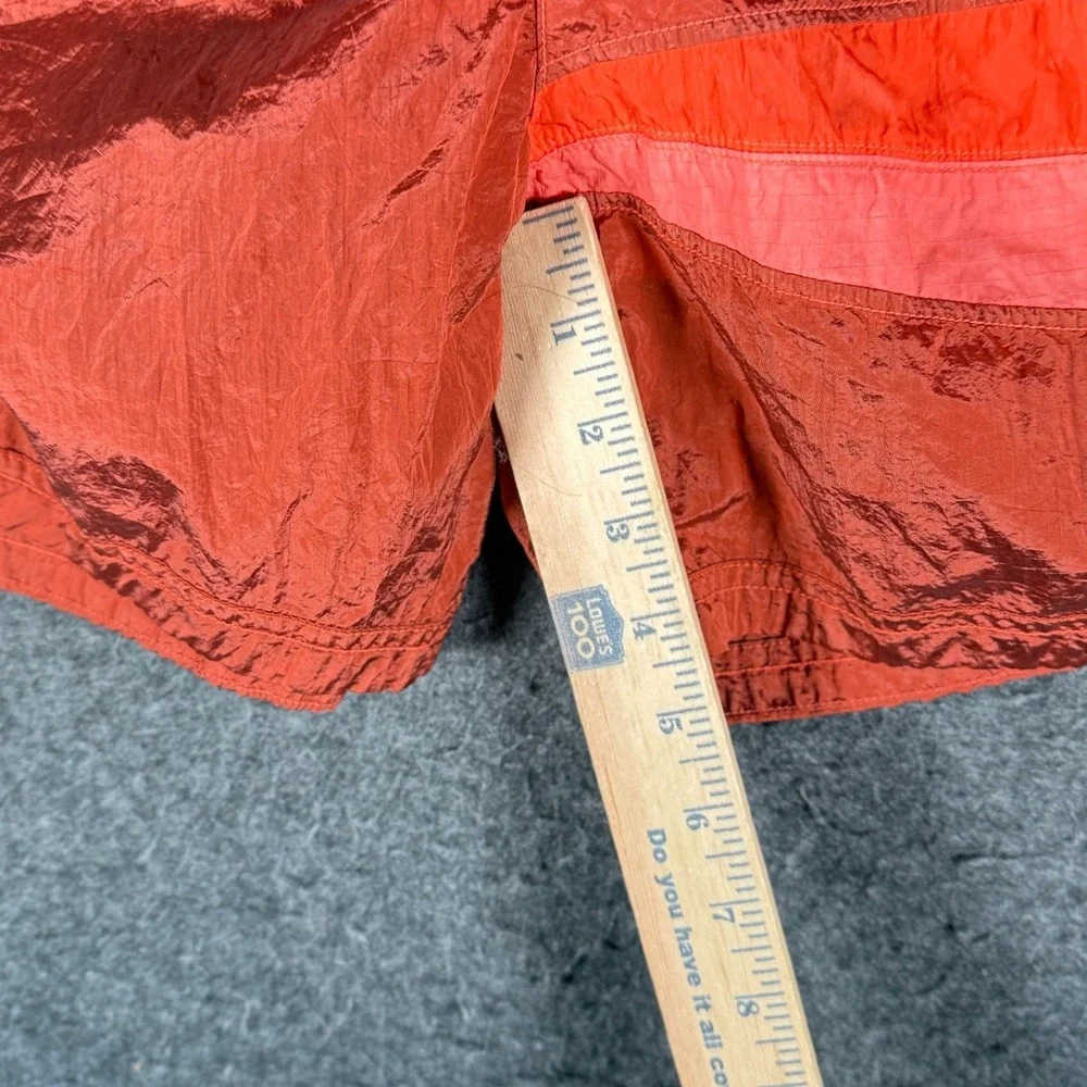 Stone Island Nylon Metal Swim Shorts Orange Coral Colorblock Mens Medium